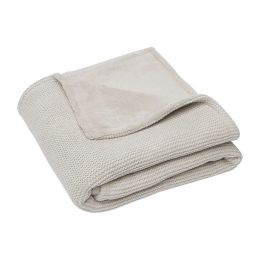 Jollein Wiegdeken Basic Knit Nougat/Fleece 75 x 100 cm