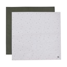 Jollein Hydrofiel Multidoek Stargaze Leaf Green 115x115cm 2-Pack