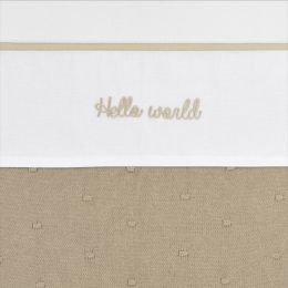 Meyco Ledikantlaken Hello World Sand 100x150cm
