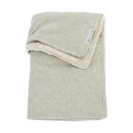 Meyco Ledikantdeken Knit Basic Sand Melange Teddy 100x150cm