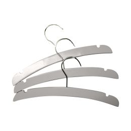 BD Collection Kledinghanger Hout Zilver (3 stuks)