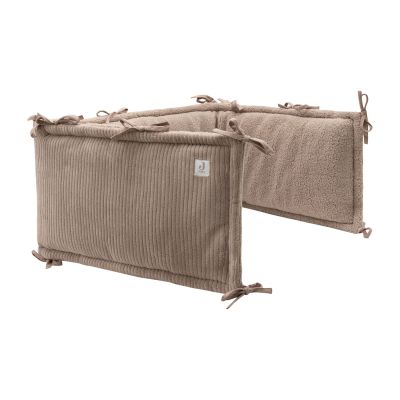 Jollein Boxbumper - Cloudy Rib - 180x30 cm - Milky Coffee