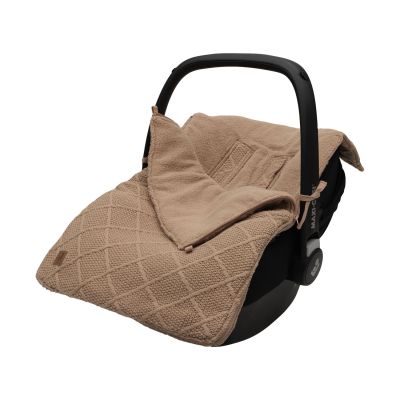 Jollein Voetenzak 3/5 Punts - Groep 0+ - Check Knit - Biscuit
