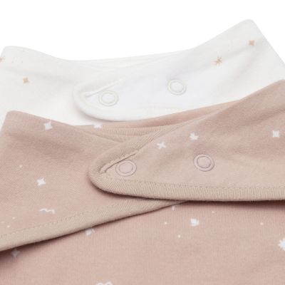 Jollein Twinkling Slab Bandana - 2 Pack - Wild Rose Jollein Twinkling Slab Bandana - 2 Pack - Wild Rose