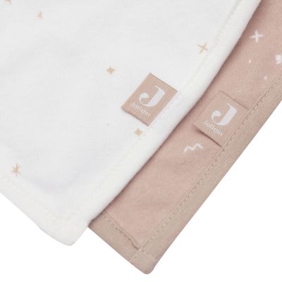 Jollein Twinkling Slab Bandana - 2 Pack - Wild Rose Jollein Twinkling Slab Bandana - 2 Pack - Wild Rose