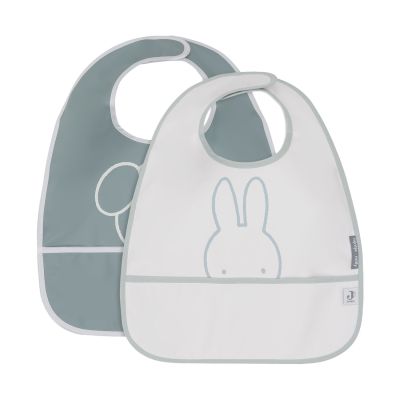 Jollein Miffy Peekaboo Slab Waterproof - 2 Pack - Sea Green