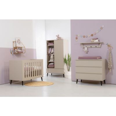 TWF Ledikant 70 x 140 Incl. Juniorzijden - Commode - Hanglegkast Beach Island Clay
