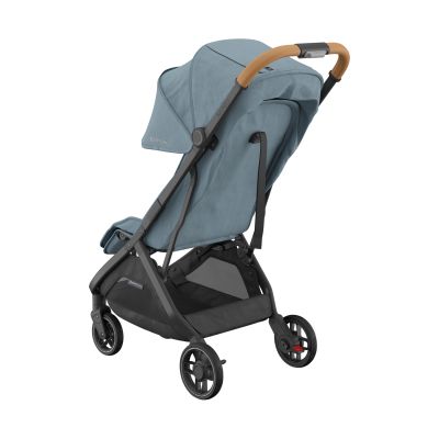 UPPAbaby MINU V3 Buggy Dillan - Stone Blue/Carbon Frame Met Zandbruin Leer