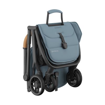 UPPAbaby MINU V3 Buggy Dillan - Stone Blue/Carbon Frame Met Zandbruin Leer