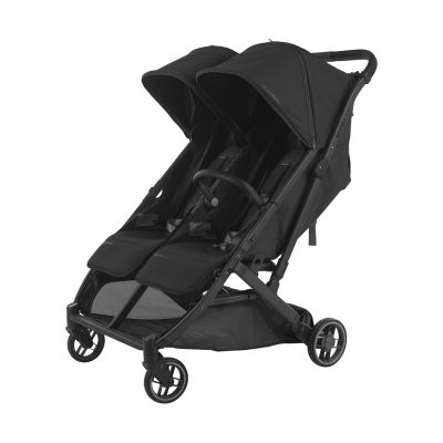 UPPAbaby MINU Duo Buggy - Jake Carbon Frame Met Zwart Leer UPPAbaby MINU Duo Buggy - Jake Carbon Frame Met Zwart Leer