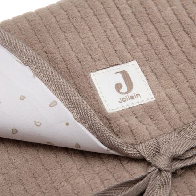 Jollein Verschoningsmat - Met Opbergvak - Milky Coffee - Cloudy Rib
