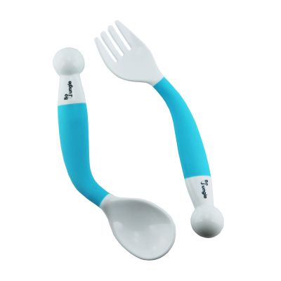 Bo Jungle Lepel En Vork Buigbaar Turquoise