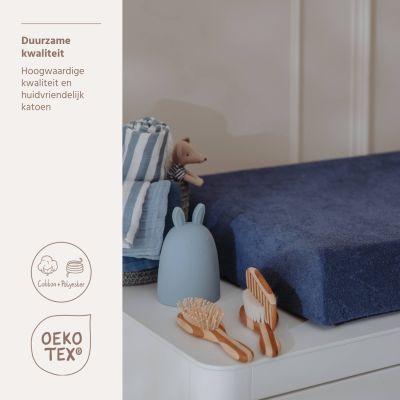 Meyco Aankleedkussenhoes Badstof Indigo 50x70 cm 2-pack