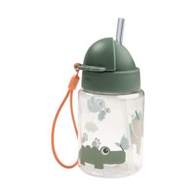 Done By Deer Drinkfles Met Rietje - Tiny Trails - Green - 280 ml Done By Deer Drinkfles Met Rietje - Tiny Trails - Green - 280 ml