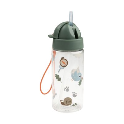 Done By Deer Drinkfles Met Rietje - Tiny Trails - Green - 350 ml