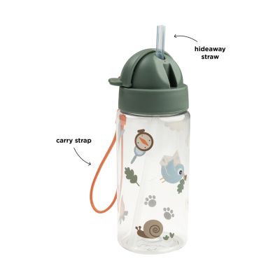 Done By Deer Drinkfles Met Rietje - Tiny Trails - Green - 350 ml