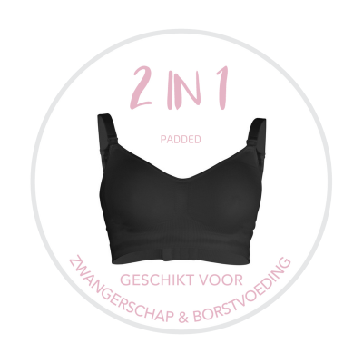 Carriwell Voedingsbeha Padded Zwart XL