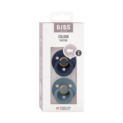 BiBs Fopspeen - Rond - 2 Stuks - 0-6 Mnd - Petrol/Deep Space 