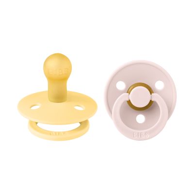 BIBS Colour Fopspenen - 2 Stuks - Size 1 - Pale Butter/Petal 