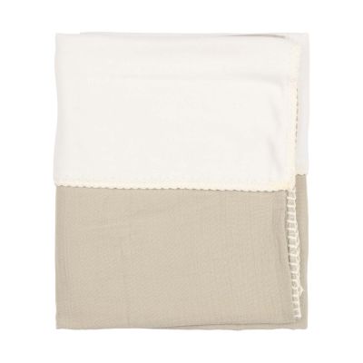 Koeka Faro Wiegdeken - 100 x 75 cm - Katoen/Fleece - Sage 
