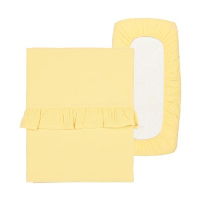 Koeka Faro Ledikantlaken & Hoeslaken Set Ruffle - Honey 