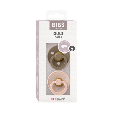 BiBs Fopspeen - Rond - 2 Stuks - 6-18 Mnd - Dark Oak/Old Rose