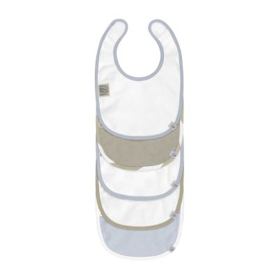 Lässig Slabbetjes Set van 5 - Happy Fruits - Blue/Khaki Mix