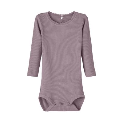 Name It Kab Lace Romper - Elderberry Melange