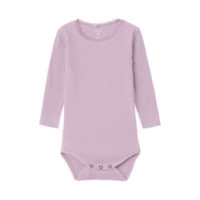Name It Kab Lace Romper - Winsome Orchid
