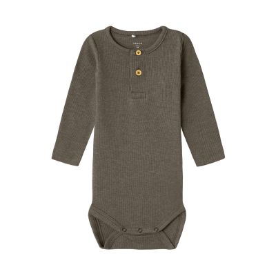 Name It Kab Button Romper - Bungee Cord Melange