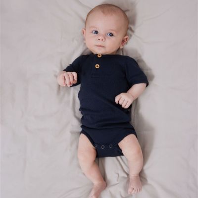 Name It Kab Button Korte Mouw Romper - Mt. 56 - Dark Sapphire
