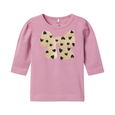 Name It Ribbon T-Shirt Mauve Orchid