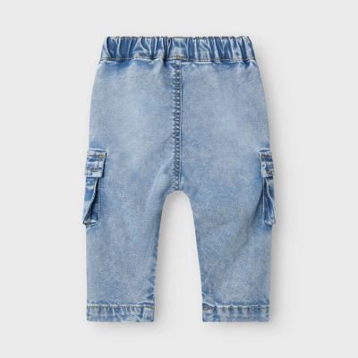 Name It Ben Baggy Cargo Jeans - Mt. 50 - Medium Blue Denim