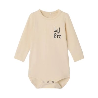 Name It Laby Lil Bro Romper - Maat 74 - White Swan 