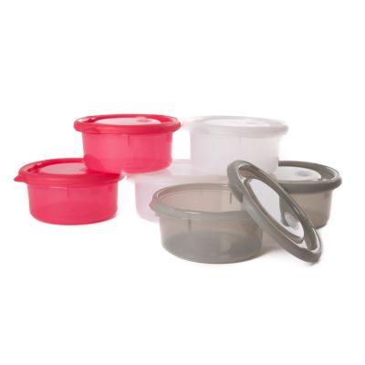 Bo Jungle B-Bowl 300ml Roze/Wit/Grijs (6Stuks)