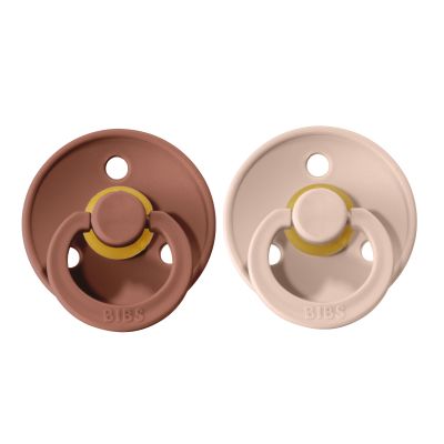 Bibs Fopspeen Round 6-18mnd Woodchunk/Blush (2 stuks)