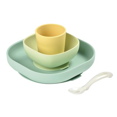 Beaba Eetset Siliconen Yellow 4Delig
