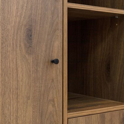 Bopita Zara 2-Deurskast XL - Walnoot/Mat Zwart