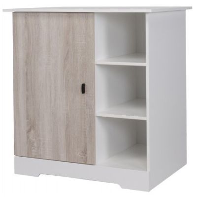 Interbaby Ledikant 60 x 120 - Commode 1 deur 3 vakken - Hanglegkast Rock