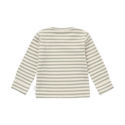 Noppies Shirt Stripe Lange Mouw - Maat 50 - Iceberg Green