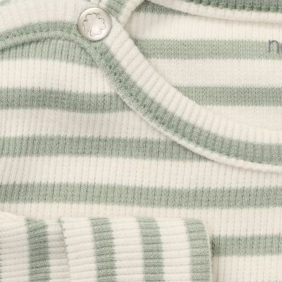 Noppies Shirt Stripe Lange Mouw - Maat 50 - Iceberg Green