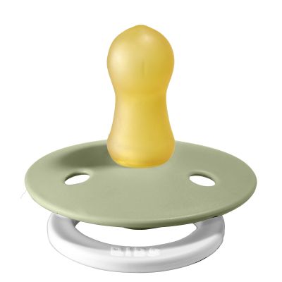 BiBs Glow In The Dark Fopspeen - Rond - 0-6 Mnd - Sage BiBs Glow In The Dark Fopspeen - Rond - 0-6 Mnd - Sage