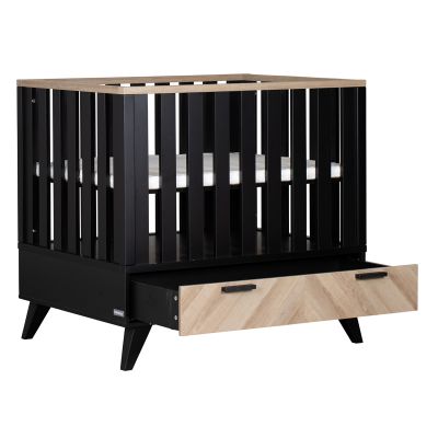 Interbaby Lancaster Park Met Lade - Zwart/Visgraatmotief