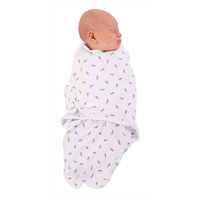 Bo Jungle Baby Wrap Feathers Grey Small