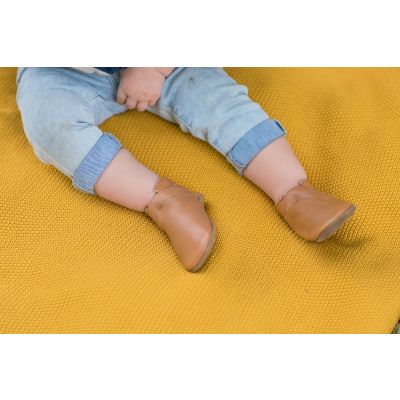 Baby Dutch Slofjes Effen Cognac 3-6 mnd