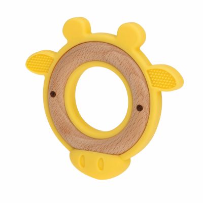 Nûby Hout/Silicone Bijtring Giraf 3mnd+ Nûby Hout/Silicone Bijtring Giraf 3mnd+