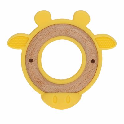 Nûby Hout/Silicone Bijtring Giraf 3mnd+ Nûby Hout/Silicone Bijtring Giraf 3mnd+