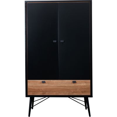 TWF Ledikant 60x120 - Commode - Hanglegkast 2-deurs Retro Black