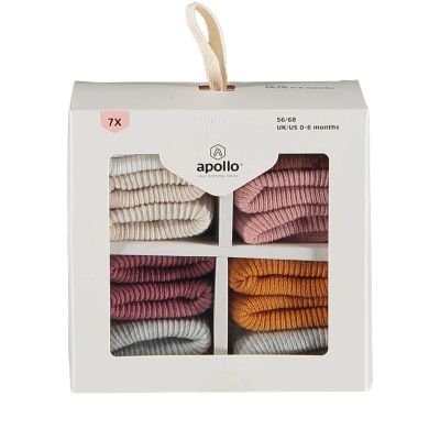 Apollo Sokjes Multi Yellow Pink 7-Pack