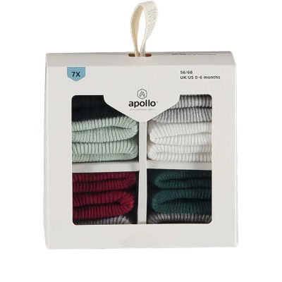 Apollo Sokjes Multi Navy Mint 7-Pack